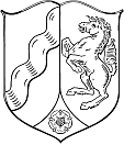Landeswappen schwarz-weiß (Konturform klein)