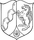 Landeswappen schwarz-weiß (Konturform klein)