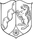 Landeswappen schwarz-weiß (Konturform klein)